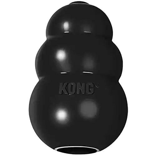 KONG - Extreme Dog Toy - Toughest Natural Rubber, Black -Fun to Chew, Chase & Fetch