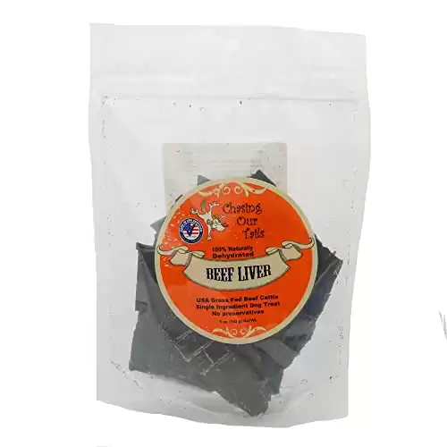 Chasing Our Tails Naturally Dehydrated Beef Liver For Pets, 5-Ounce
