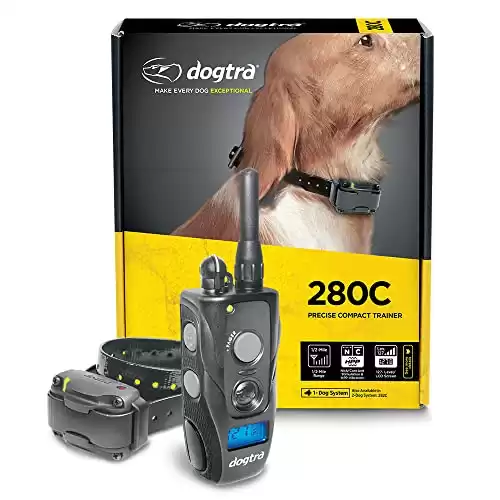 Dogtra 280C Waterproof 127-Level Precise Control LCD Screen 1/2-Mile Remote Training Dog E-Collar
