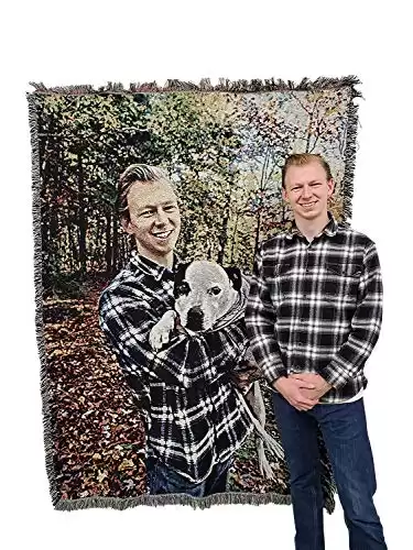 Pure Country Weavers Personalized Woven Photo Blanket - Not Printed - Custom Gift Picture Tapestry Throw - Made in The USA (72x54)