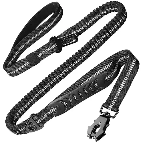 Heavy Duty Dog Leash, 6FT Shock Absorbing Dog Leash with 2 Padded Handles