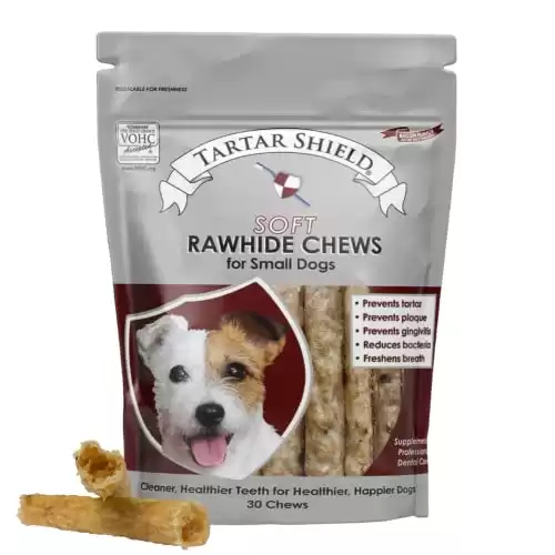 Tartar Shield Soft Rawhide Chews for Dogs