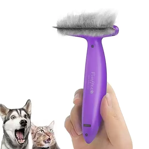 FLUFFEE Dog and Cat Brush for Shedding, Deshedding Brush for Long Haired and Short Haired Pet